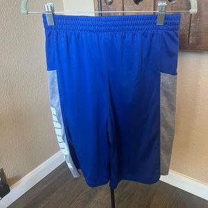 Two pairs of puma shorts extra large kids Navy and blue